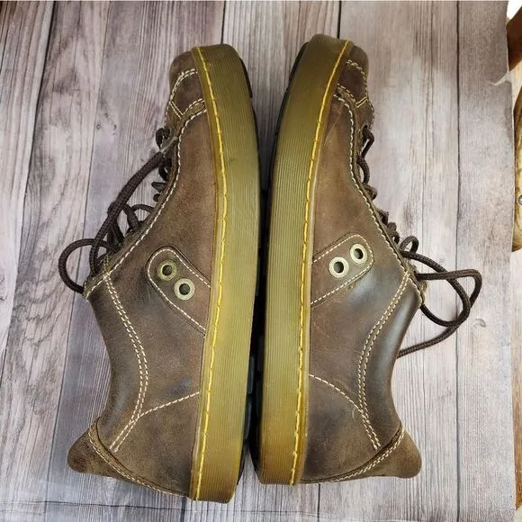 Vtg 90's Dr Marten Rare brown Oxford lace-up leather shoes Sz 10
