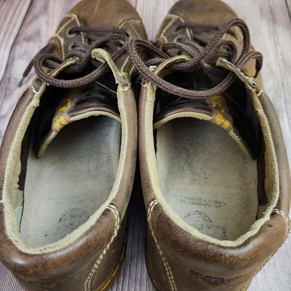 Vtg 90's Dr Marten Rare brown Oxford lace-up leather shoes Sz 10