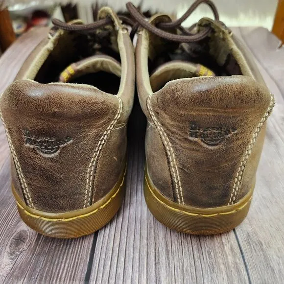 Vtg 90's Dr Marten Rare brown Oxford lace-up leather shoes Sz 10