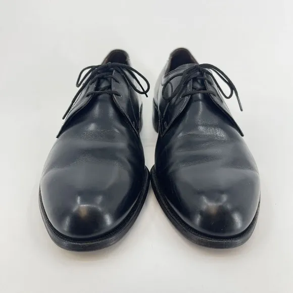 Vtg Allen Edmonds Size 10.5 C Cadiff Black Leather Oxfords Lace Up Dress Shoes