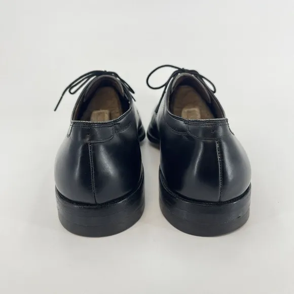 Vtg Allen Edmonds Size 10.5 C Cadiff Black Leather Oxfords Lace Up Dress Shoes