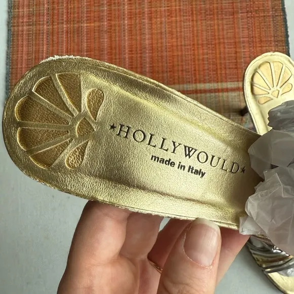 VTG Hollywould Gold Sandals