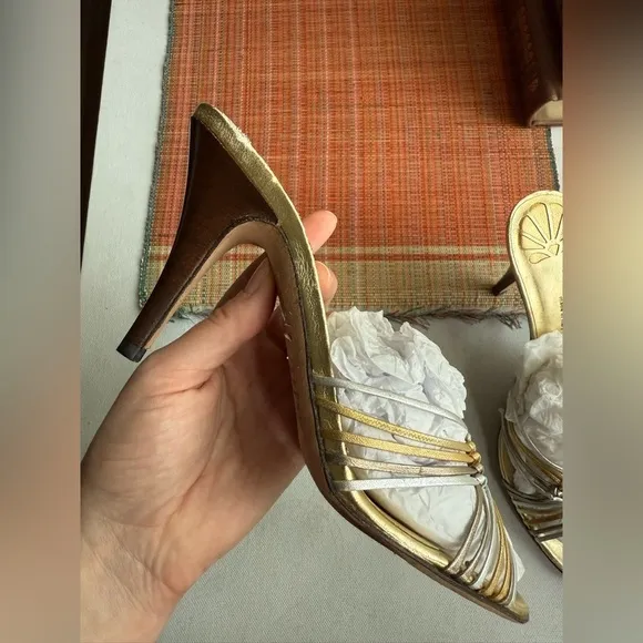 VTG Hollywould Gold Sandals