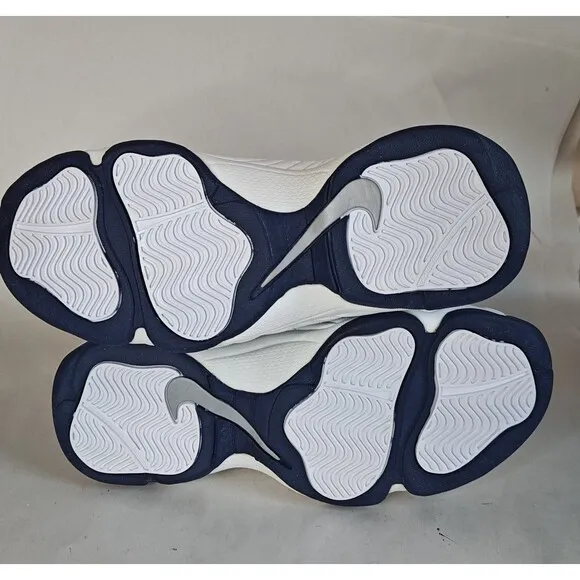 VTG Nike Air Props Uptempo BB Shoe Men's 9 Stockton White Navy Metallic Sample