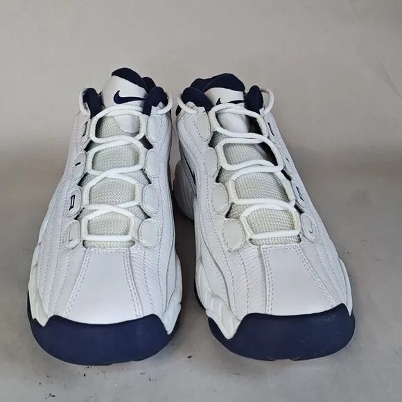 VTG Nike Air Props Uptempo BB Shoe Men's 9 Stockton White Navy Metallic Sample