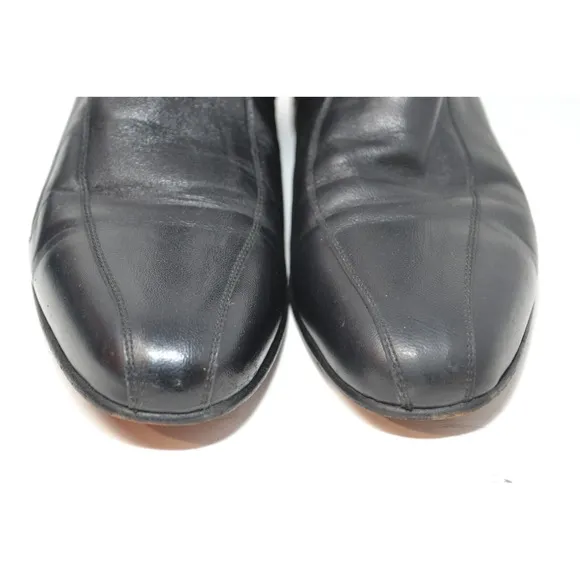 VTG Stuart McGuire Side Zip Mens Leather Ankle Boots Black Size 10.5 B 60339