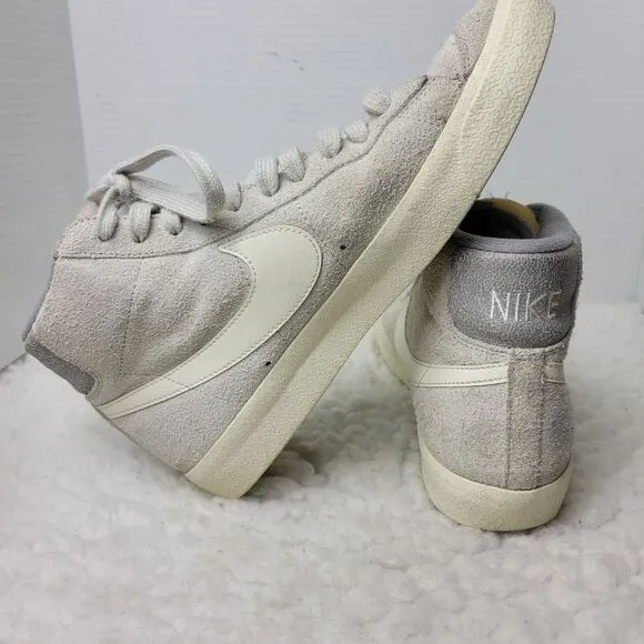 Vtg Nike Blazer Mid 77 Premium Mens Size 8.5 Medium Gray High Top Sneaker Shoes
