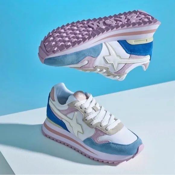 W6YZ Yak Sneaker-Suede Colorblock Sneakers