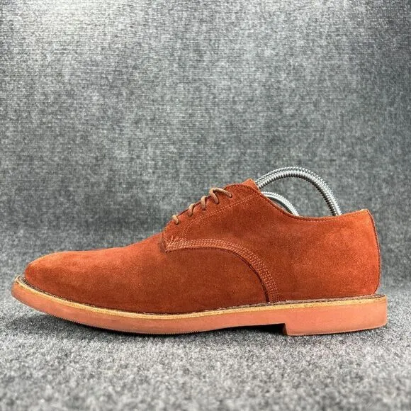 Walk-Over Geo E Keith Vintage Lace Up Oxford Shoes Mens 9 Burnt Orange Suede