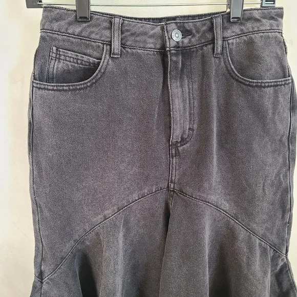 We The Free by Free People Women's Fishtail Denim Skirt Sz 27