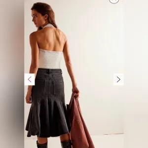 We The Free Fishtail Denim Black Noir Skirt size 29