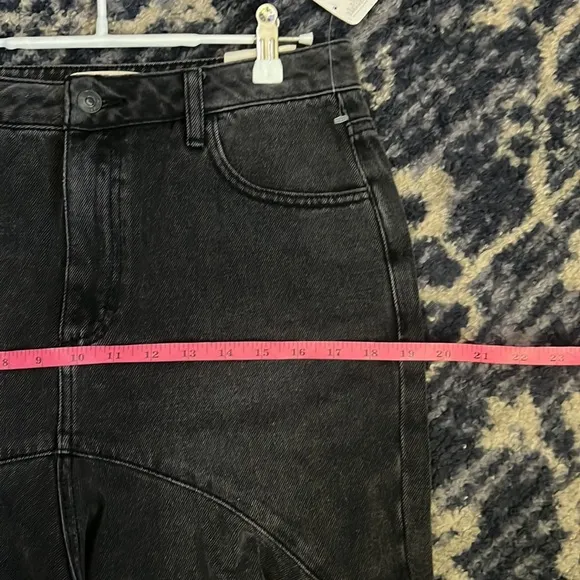 We The Free Fishtail Denim Black Noir Skirt size 29