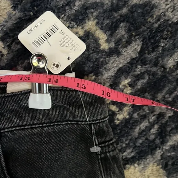 We The Free Fishtail Denim Black Noir Skirt size 29