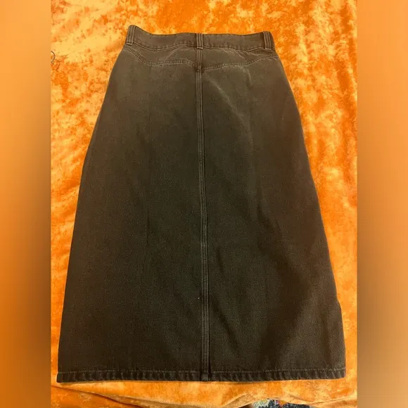 We The Free Madison Midi Skirt | Free People Black Denim Midi Skirt