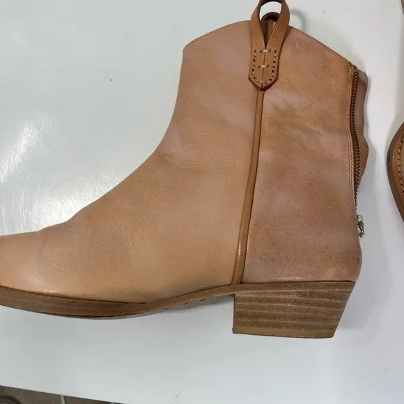We the Free Pink Tan Leather Western Ankle Boots, excellent condition, size 40