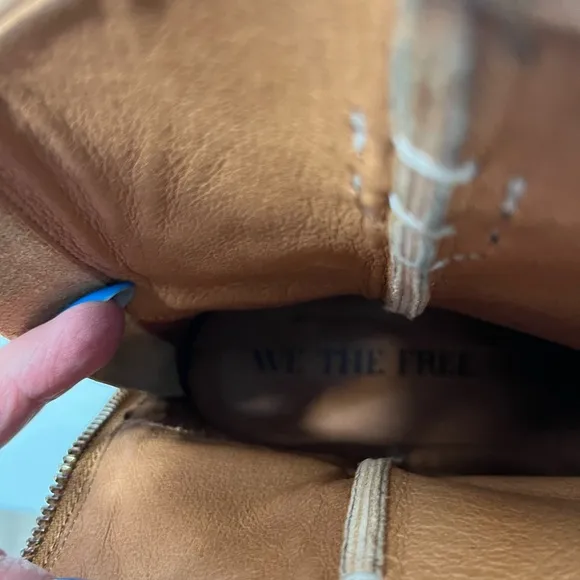 We the Free Pink Tan Leather Western Ankle Boots, excellent condition, size 40
