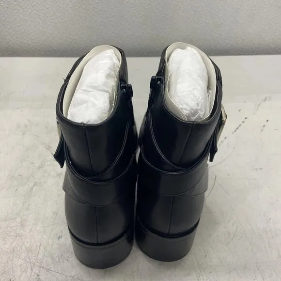 White House Black Market Napa Buckle Short Booties – Women’s Size 9 – Black Leat