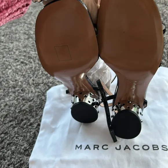Wien once with box Marc jacobs size 37 Crystal embellished andblock heel sandal