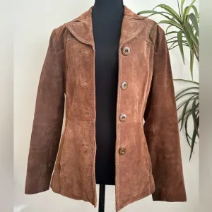 Wilson’s Leather Vintage Y2K Suede Western Jacket Brown Blazer Cowboy Boho M
