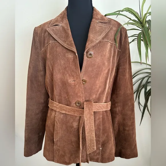Wilson’s Leather Vintage Y2K Suede Western Jacket Brown Blazer Cowboy Boho M