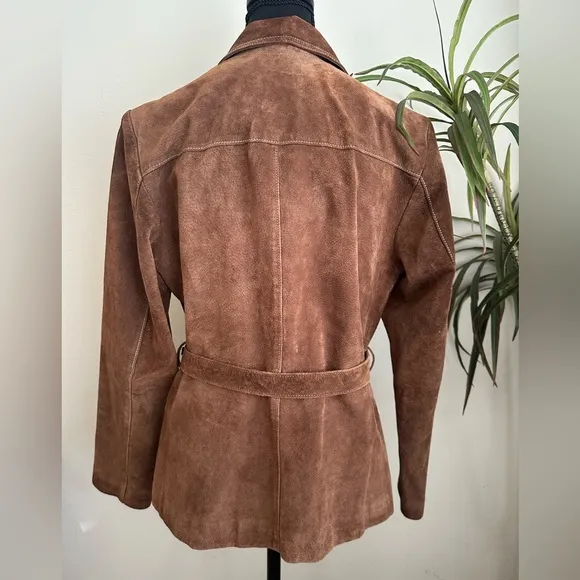 Wilson’s Leather Vintage Y2K Suede Western Jacket Brown Blazer Cowboy Boho M