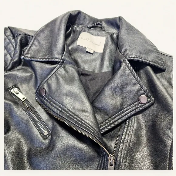 Wishlist Apparel Faux Leather Jacket – Black (Small)