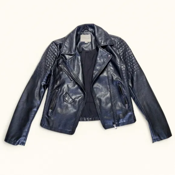 Wishlist Apparel Faux Leather Jacket – Black (Small)