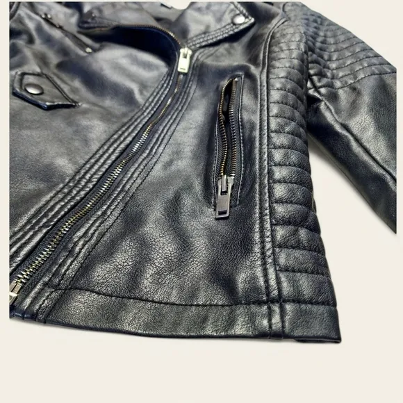 Wishlist Apparel Faux Leather Jacket – Black (Small)