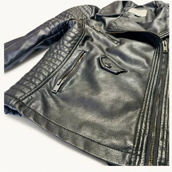 Wishlist Apparel Faux Leather Jacket – Black (Small)