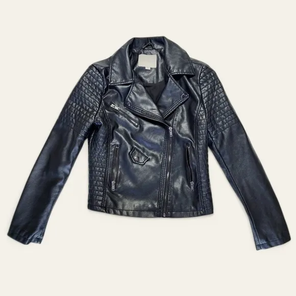 Wishlist Apparel Faux Leather Jacket – Black (Small)