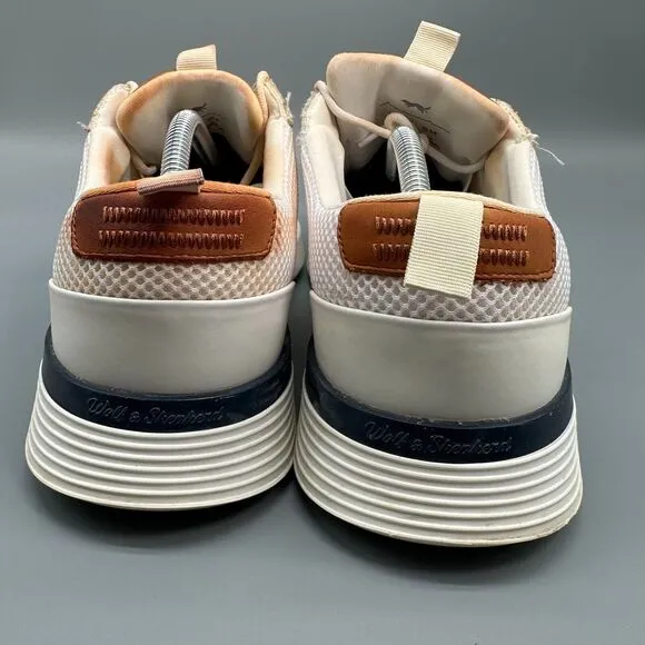 Wolf &amp; Shepherd Crossover Victory Men's 11.5 White Trainer Shoes Lace-Up Low Top