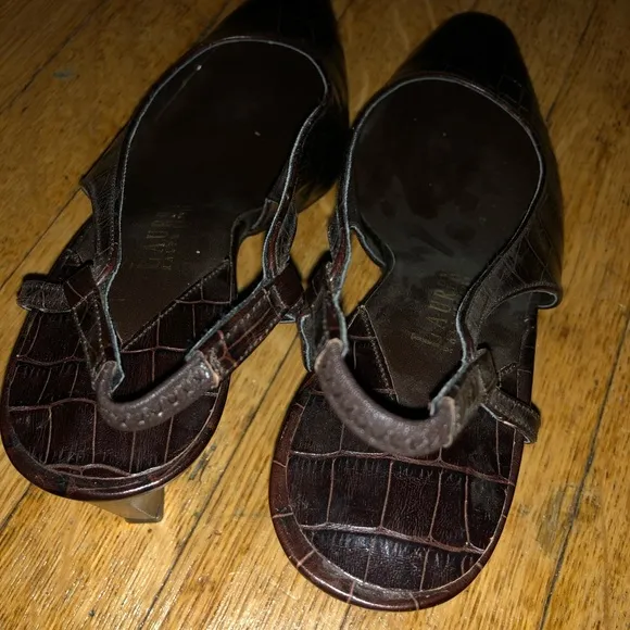 Women Ralph Lauren  shoes leather alligator🔥🔥🔥
