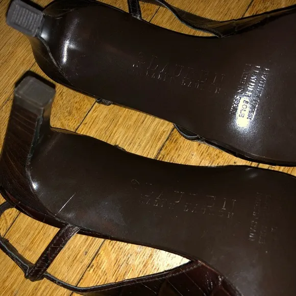 Women Ralph Lauren  shoes leather alligator🔥🔥🔥