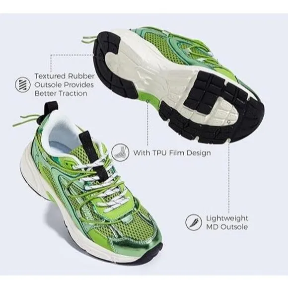 ⚡Women Shoes Mesh Casual Sport Gym Work Adjustable Lace Trendy Athletic Tennis