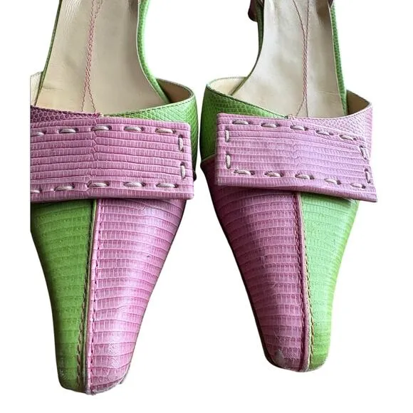 Women’s 8.5 Vintage Kate Spade Italy Heels Y2K Pointed Pumps RARE! EUC