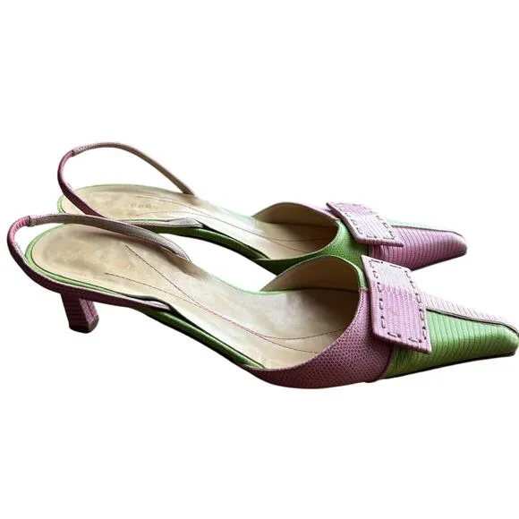 Women’s 8.5 Vintage Kate Spade Italy Heels Y2K Pointed Pumps RARE! EUC