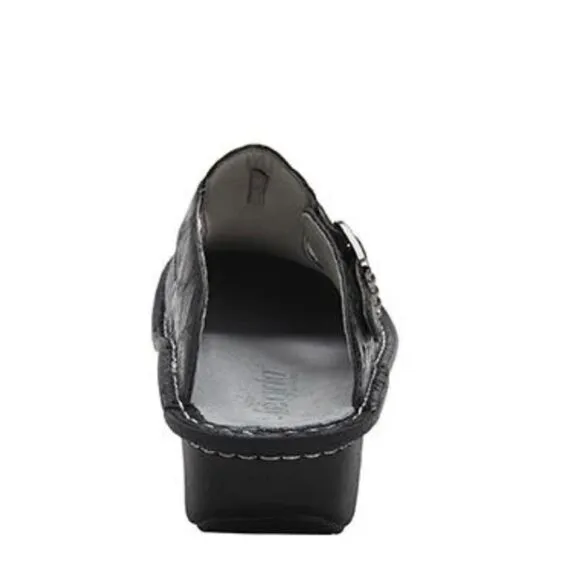Women’s ALGERIA Classic embossed Croco Shoes clogs leather size 38 8 8.5