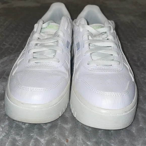 Womens ASICS Japan S PF platform shoes lace up sneakers white size 8 1202A360