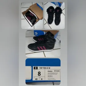 Womens Black Adidas Originals Top Ten Hi Shoes