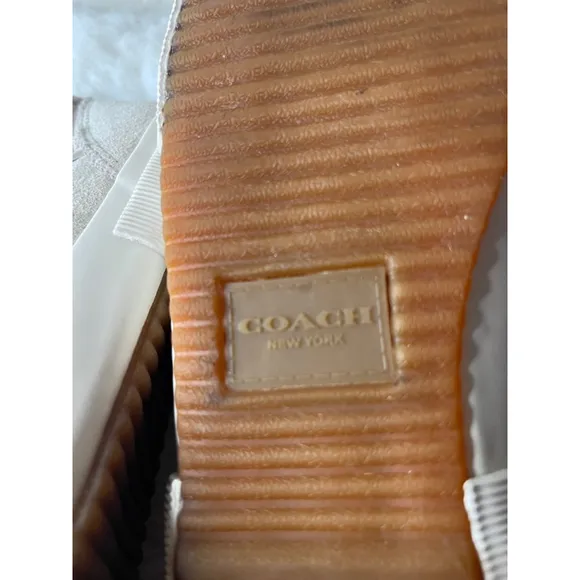 Women's COACH Kay Gray High Top Suede Sneakers Shoes Size 8B