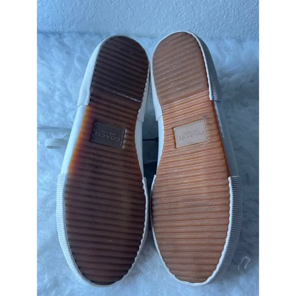Women's COACH Kay Gray High Top Suede Sneakers Shoes Size 8B