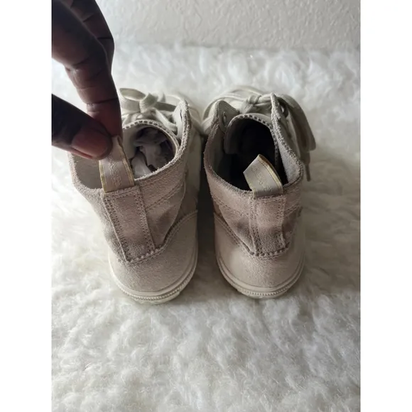 Women's COACH Kay Gray High Top Suede Sneakers Shoes Size 8B