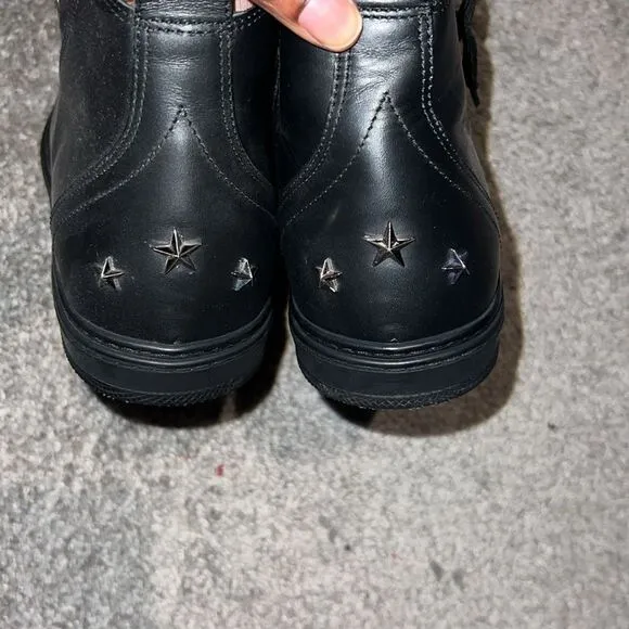 Women’s Jimmy Choo Colt Star Studdedd Leather High Top Tennis Shoes
