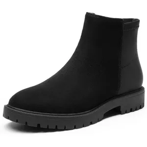 Women's Low Heel Chelsea Ankle Boots Fashion Slip On Elastic Fall