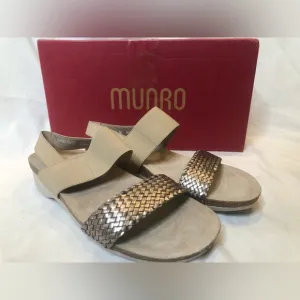 Women’s Munro Pisces Gunmetal Woven Sandals - Display Model- Size 8.5