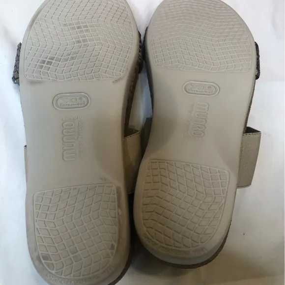 Women’s Munro Pisces Gunmetal Woven Sandals - Display Model- Size 8.5