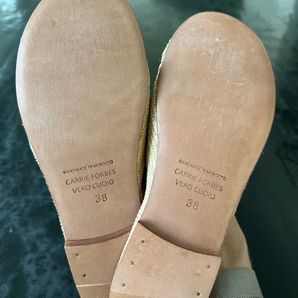 Women's Tan Woven Slide Sandals Naima Slides size 38