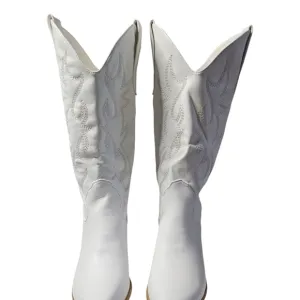 Women's White Western Boots