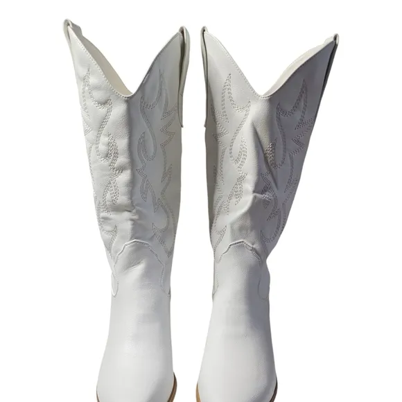 Women's White Western Boots