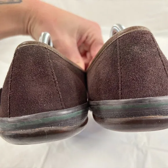Woolrich Mens Brown Leather Slip On Loafer Shoes